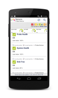 Sensor List on PRTG for Android