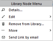 Library Node Menu