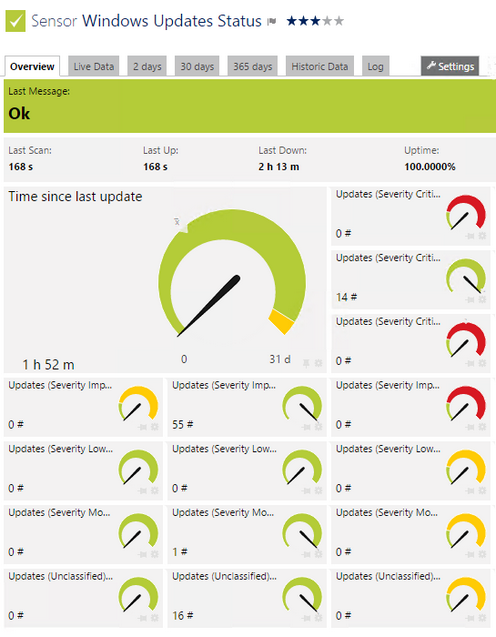 Windows Updates Status (Powershell) Sensor